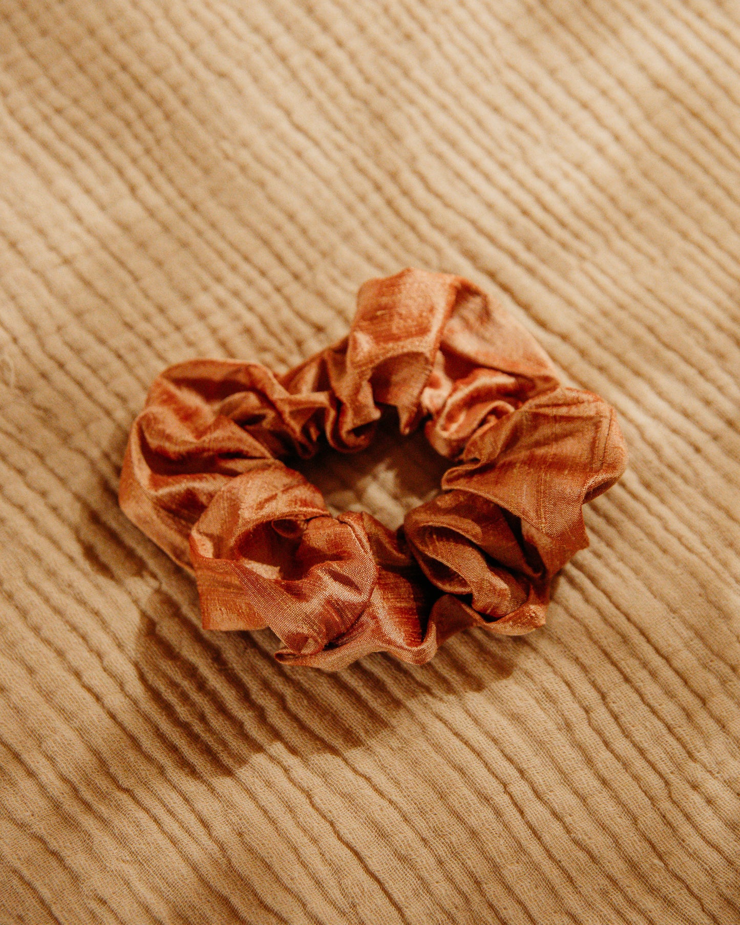 Foxglove Raw Silk Scrunchie