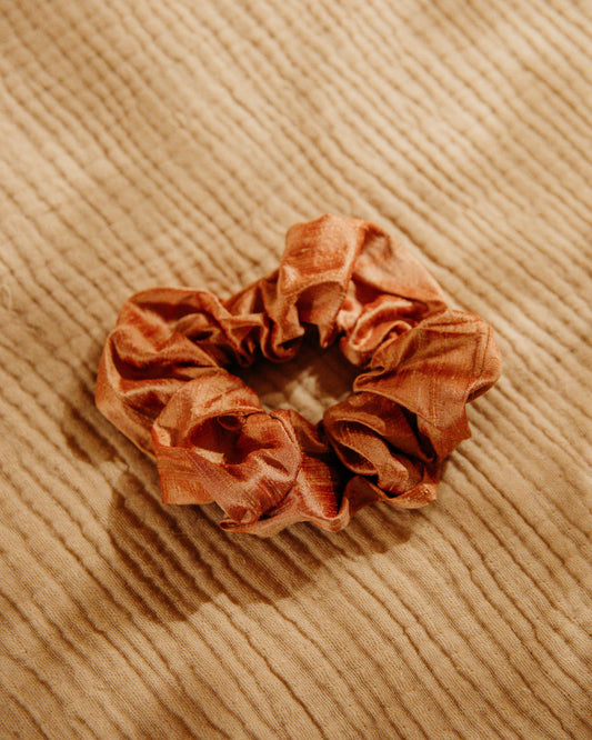 Foxglove Raw Silk Scrunchie