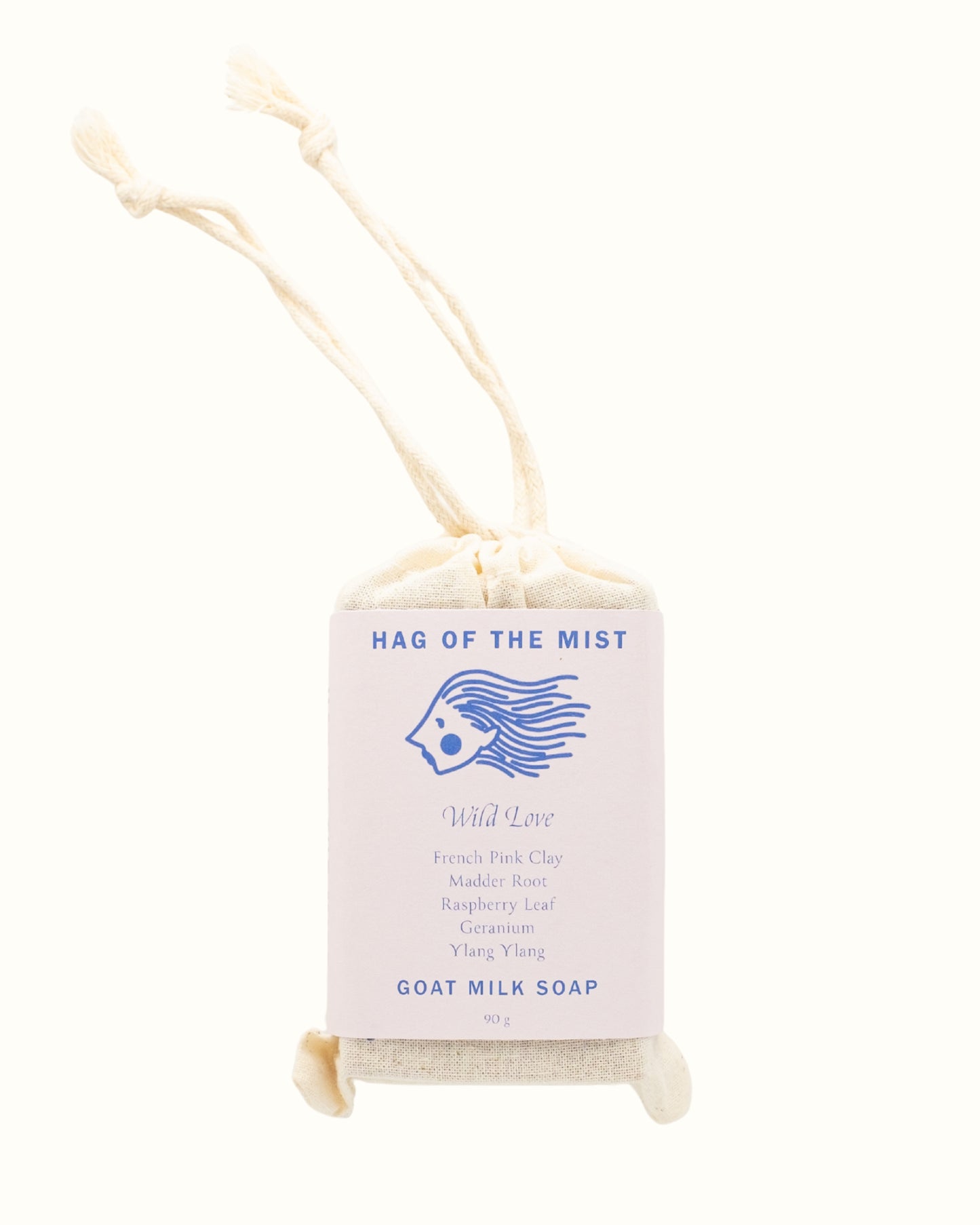 Hag of the Mist WILD LOVE Goat Milk Soap with Raspberry Leaf + Rose Geranium