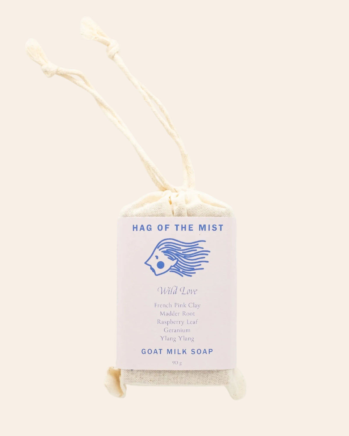 Hag of the Mist WILD LOVE Goat Milk Soap with Raspberry Leaf + Rose Geranium