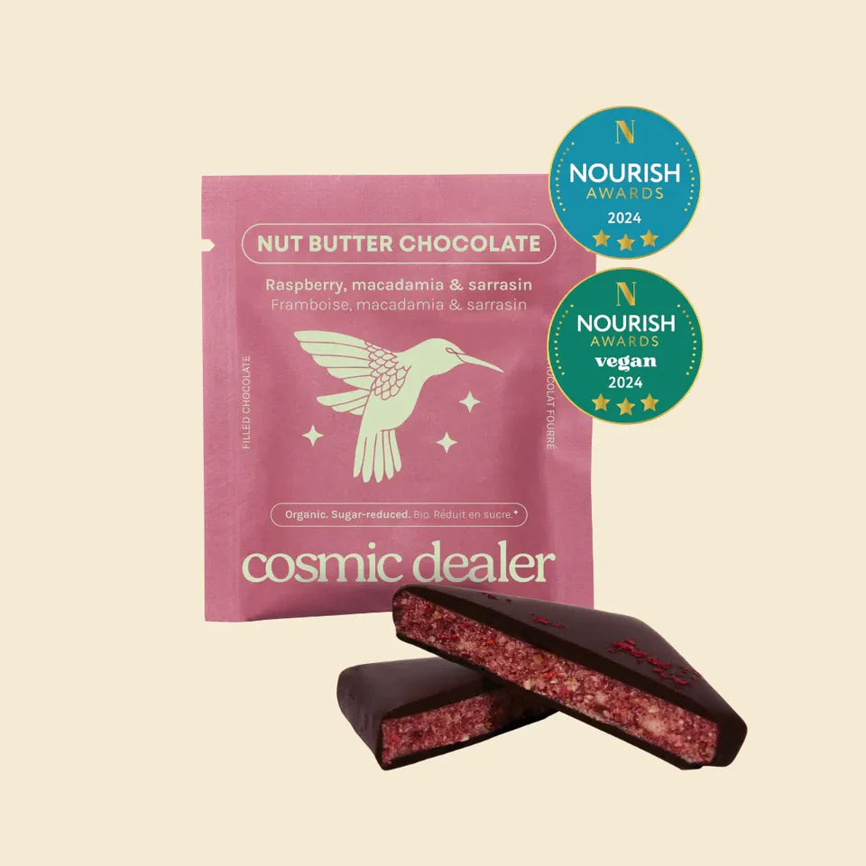 Cosmic Dealer Raspberry & Macadamia Chocolate